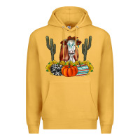 Mustard Fall Cow Premium Hoodie - CowhideDigitalArt