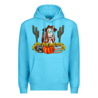 Ocean Blue Fall Cow Premium Hoodie - CowhideDigitalArt