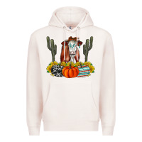 Pale Pink Fall Cow Premium Hoodie - CowhideDigitalArt