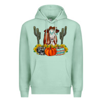 Seafoam Fall Cow Premium Hoodie - CowhideDigitalArt
