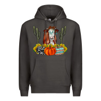 Smoke Fall Cow Premium Hoodie - CowhideDigitalArt