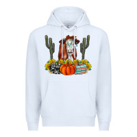 White Fall Cow Premium Hoodie - CowhideDigitalArt