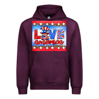 Mauve Wine love america gnome Urban Hoodie - HRA Design Shop