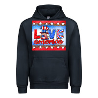 Navy love america gnome Urban Hoodie - HRA Design Shop