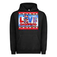 Pigment Black love america gnome Urban Hoodie - HRA Design Shop