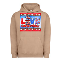 Pigment Burro love america gnome Urban Hoodie - HRA Design Shop