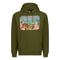 Army Green christmas break and tree cakes Premium Hoodie - FaDigitalArtStudio