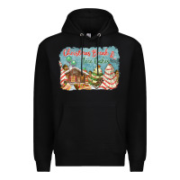 Black christmas break and tree cakes Premium Hoodie - FaDigitalArtStudio