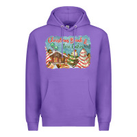 Purple christmas break and tree cakes Premium Hoodie - FaDigitalArtStudio