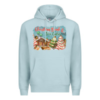 Blue Mist christmas break and tree cakes Premium Hoodie - FaDigitalArtStudio