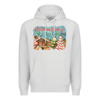 Dove Grey christmas break and tree cakes Premium Hoodie - FaDigitalArtStudio
