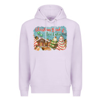 Lilac christmas break and tree cakes Premium Hoodie - FaDigitalArtStudio