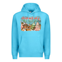 Ocean Blue christmas break and tree cakes Premium Hoodie - FaDigitalArtStudio