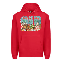 Red christmas break and tree cakes Premium Hoodie - FaDigitalArtStudio