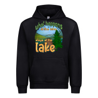 Black what happens at the lake stays at the lake Urban Hoodie - HRA Design Shop