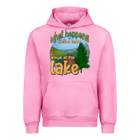 Fuchsia Pink what happens at the lake stays at the lake Urban Hoodie - HRA Design Shop