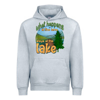 Heather Grey what happens at the lake stays at the lake Urban Hoodie - HRA Design Shop