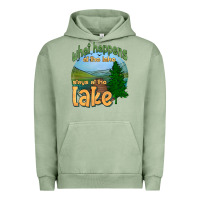 Pigment Oil Green what happens at the lake stays at the lake Urban Hoodie - HRA Design Shop