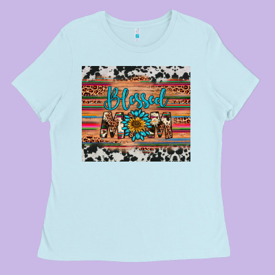 Blessed Mom Ladies Tee Designed By Artiststas