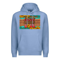 Colony Blue sassy little soul  skinny metal can holder Premium Hoodie - HRA Design Shop