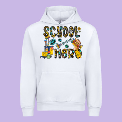 School Hero Urban Hoodie Designed By Cowhidedigitalart