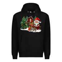 Black christmas gnomes barnyard Premium Hoodie - FaDigitalArtStudio