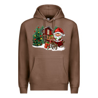 Chestnut christmas gnomes barnyard Premium Hoodie - FaDigitalArtStudio