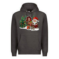 Smoke christmas gnomes barnyard Premium Hoodie - FaDigitalArtStudio