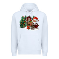 White christmas gnomes barnyard Premium Hoodie - FaDigitalArtStudio