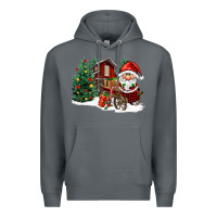 Rock christmas gnomes barnyard Premium Hoodie - FaDigitalArtStudio