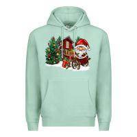 Seafoam christmas gnomes barnyard Premium Hoodie - FaDigitalArtStudio