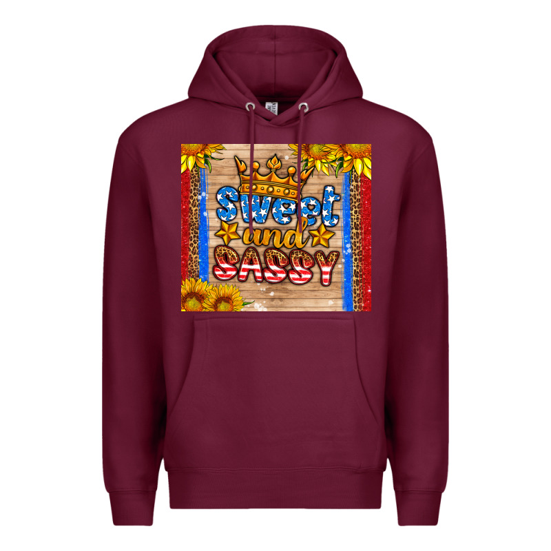 Usa Flag Sweet And Sassy Premium Hoodie by HRA Design Shop | Teevron