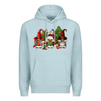 Blue Mist christmas gnomies Premium Hoodie - FaDigitalArtStudio