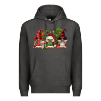 Charcoal Heather christmas gnomies Premium Hoodie - FaDigitalArtStudio