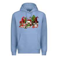 Colony Blue christmas gnomies Premium Hoodie - FaDigitalArtStudio