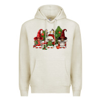 Oatmeal Heather christmas gnomies Premium Hoodie - FaDigitalArtStudio