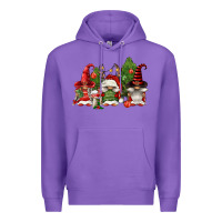Purple christmas gnomies Premium Hoodie - FaDigitalArtStudio