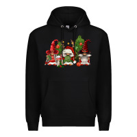 Black christmas gnomies Premium Hoodie - FaDigitalArtStudio
