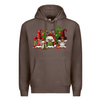 Coffee christmas gnomies Premium Hoodie - FaDigitalArtStudio