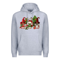 Heather Grey christmas gnomies Premium Hoodie - FaDigitalArtStudio
