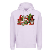 Lilac christmas gnomies Premium Hoodie - FaDigitalArtStudio