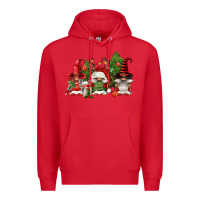 Red christmas gnomies Premium Hoodie - FaDigitalArtStudio