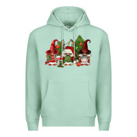 Seafoam christmas gnomies Premium Hoodie - FaDigitalArtStudio