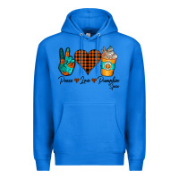 True Royal Peace Love Pumpkin Spice Premium Hoodie - CowhideDigitalArt