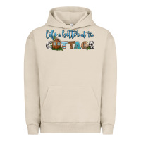 Pigment French Oak life is better at the cottage Urban Hoodie - HRA Design Shop