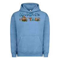 Pigment Pebble Blue life is better at the cottage Urban Hoodie - HRA Design Shop