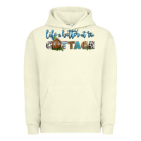 Pigment Pistachio life is better at the cottage Urban Hoodie - HRA Design Shop