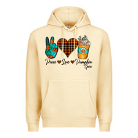 Pina Colada Peace Love Pumpkin Spice Premium Hoodie - CowhideDigitalArt