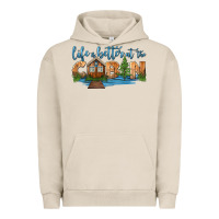 Pigment French Oak life is better at the cabin Urban Hoodie - HRA Design Shop