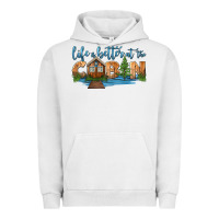 Pigment Lunar Rock life is better at the cabin Urban Hoodie - HRA Design Shop